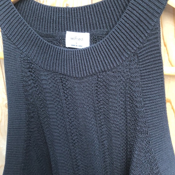 Wilfred knit black scallop edge tank top size S - Picture 2 of 5